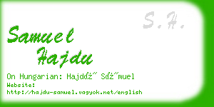 samuel hajdu business card